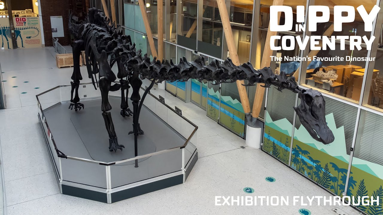 DIPPY THE DINOSAUR in the Herbert Art Gallery and Museum