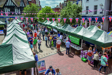 Nantwich On Market Day & Dagfields Antiques Centre 